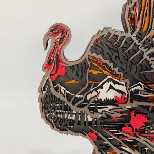 3D 목재 동물 플라밍고 유물
